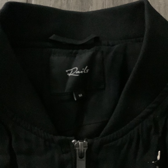 Rails Ace Bomber Jacket in Black & Studded - Picture 6 of 10